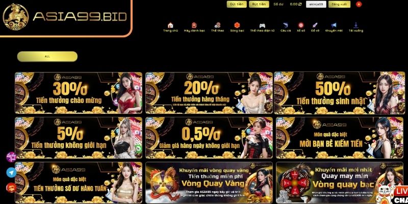 Cách nhận khuyến mãi của nhà cái ASIA99