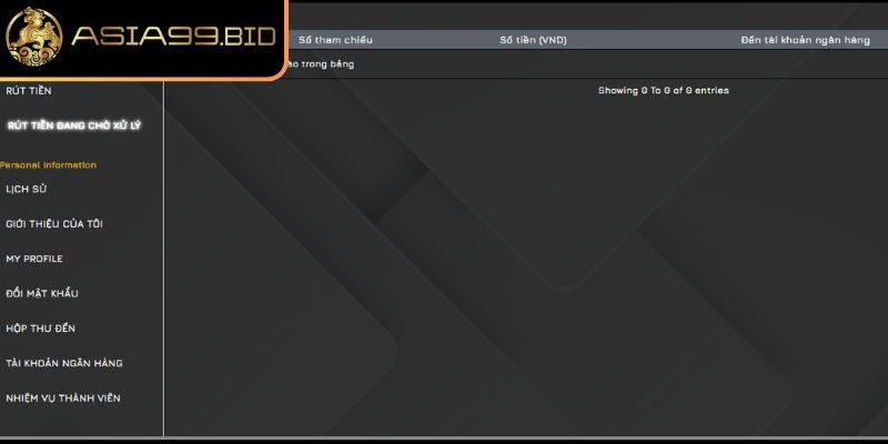 Lưu ý khi rút tiền ASIA99