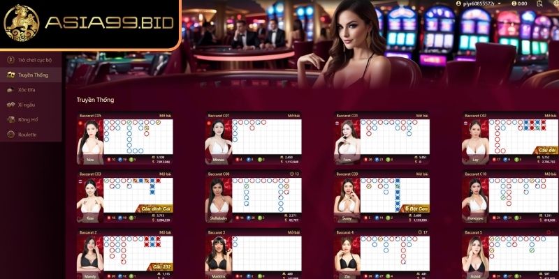 Sảnh AE Sexy ASIA99 – Trải Nghiệm Live Casino, Sôi Động 2 Trò chơi nổi bật tại sảnh AE Sexy ASIA99