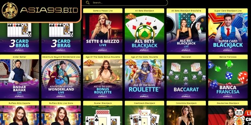 Sảnh Play Ace ASIA99 – Không Gian Giải Trí Online Đẳng Cấp 3 Truy cập trên mọi thiết bị